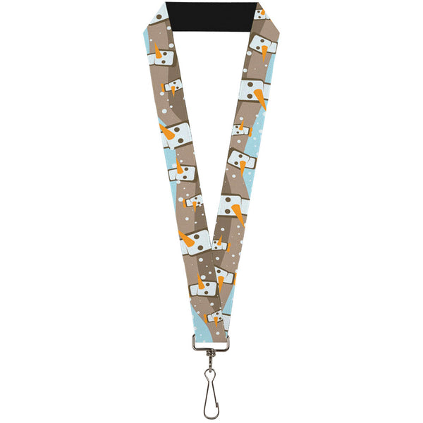 Buckle-Down Lanyard - 1.0" - Block Penguins Tan