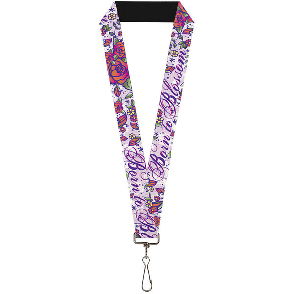 Buckle-Down Lanyard - 1.0" - Born to Blossom Blue