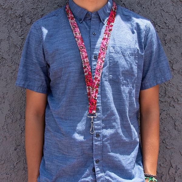 Buckle-Down Lanyard - 1.0" - Born To Blossom Pink
