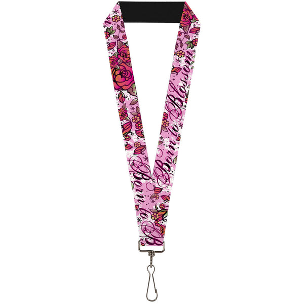 Buckle-Down Lanyard - 1.0" - Born to Blossom Pink