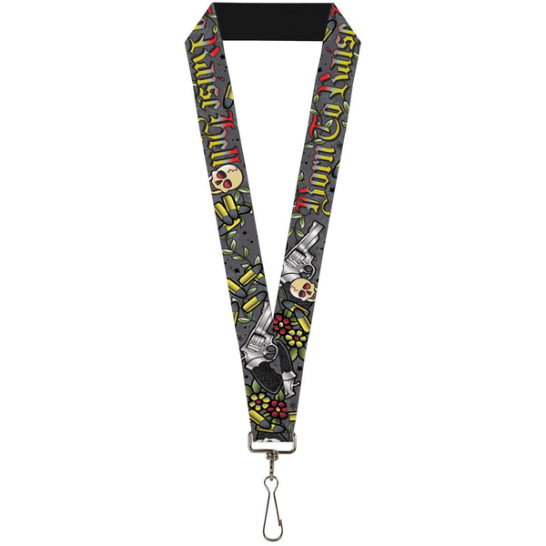 Buckle-Down Lanyard - 1.0" - Born to Raise Hell Gray