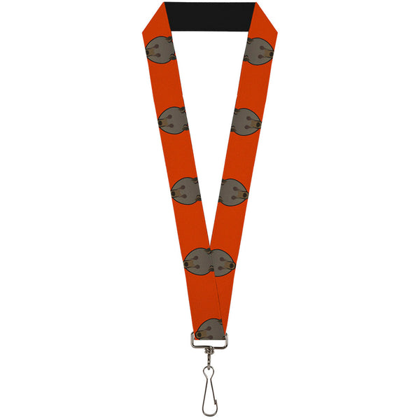 Buckle-Down Lanyard - 1.0" - Brown Bear Repeat Orange