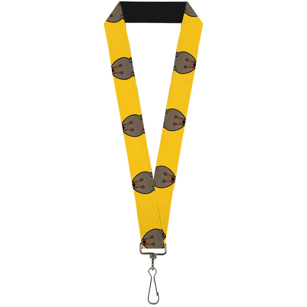 Buckle-Down Lanyard - 1.0" - Brown Bear Repeat Yellow
