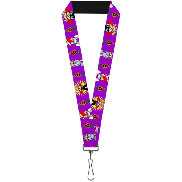 Buckle-Down Lanyard - 1.0" - Bunny Superhero Purple