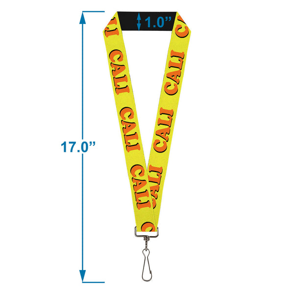 Buckle-Down Lanyard - 1.0" - CALI Yellow Orange