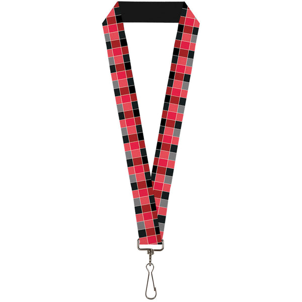 Buckle-Down Lanyard - 1.0" - Checker Mosaic Red