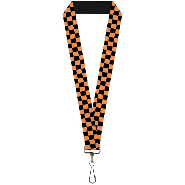 Buckle-Down Lanyard - 1.0" - Checker Orange Blue