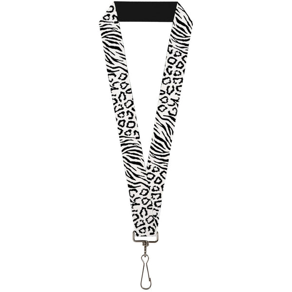 Buckle-Down Lanyard - 1.0" - Cheebra White Black