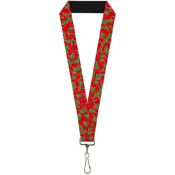 Buckle-Down Lanyard - 1.0" - Cherries2 Scattered Red
