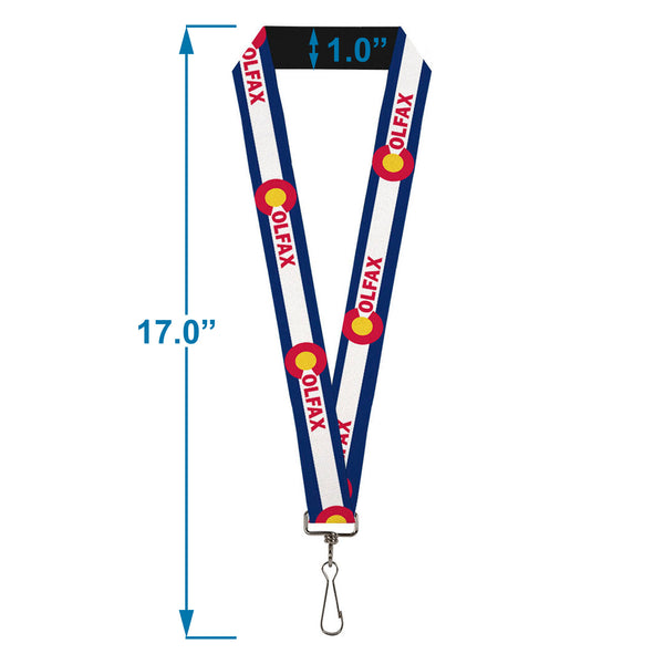 Buckle-Down Lanyard - 1.0" - Colfax Colorado Flag