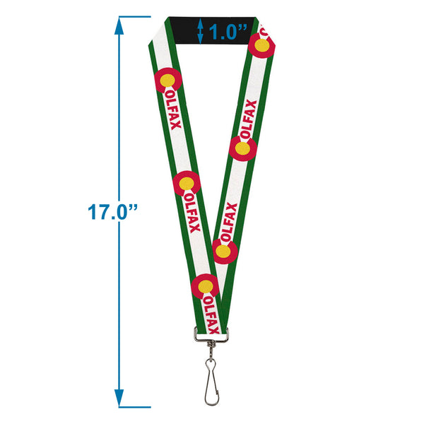 Buckle-Down Lanyard - 1.0" - COLFAX Green Stripe