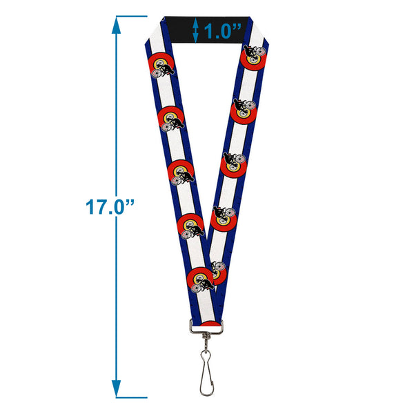 Buckle-Down Lanyard - 1.0" - Colorado Biker Distressed