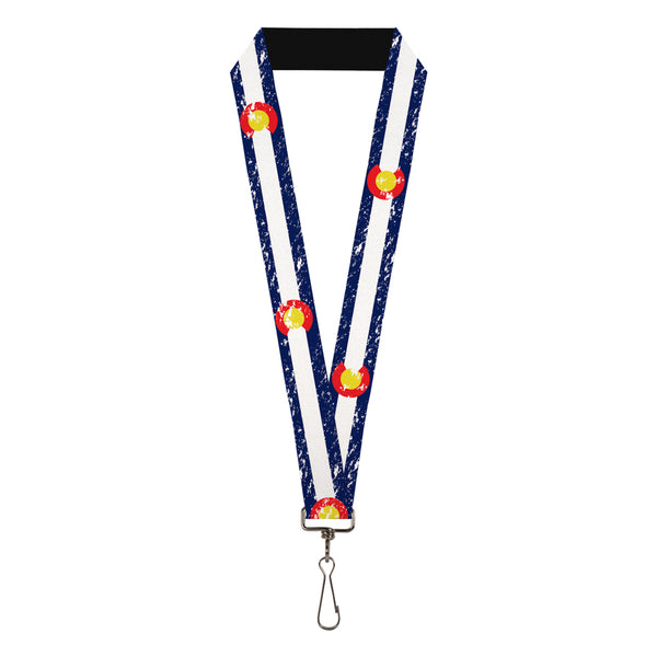 Buckle-Down Lanyard - 1.0" - Colorado Flags4 Weathered