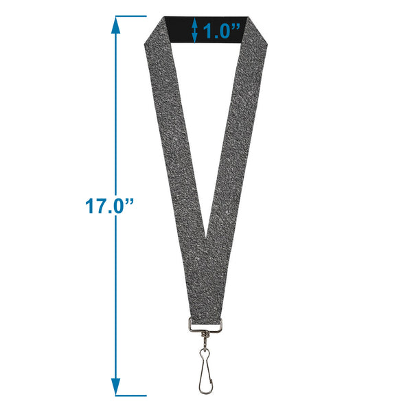 Buckle-Down Lanyard - 1.0" - Concrete Finish Grays