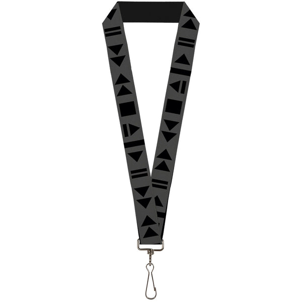 Buckle-Down Lanyard - 1.0" - Control Buttons Black Gray