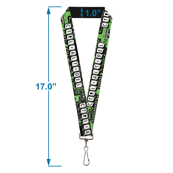 Buckle-Down Lanyard - 1.0" - CTRL+ALT+DEL Chip