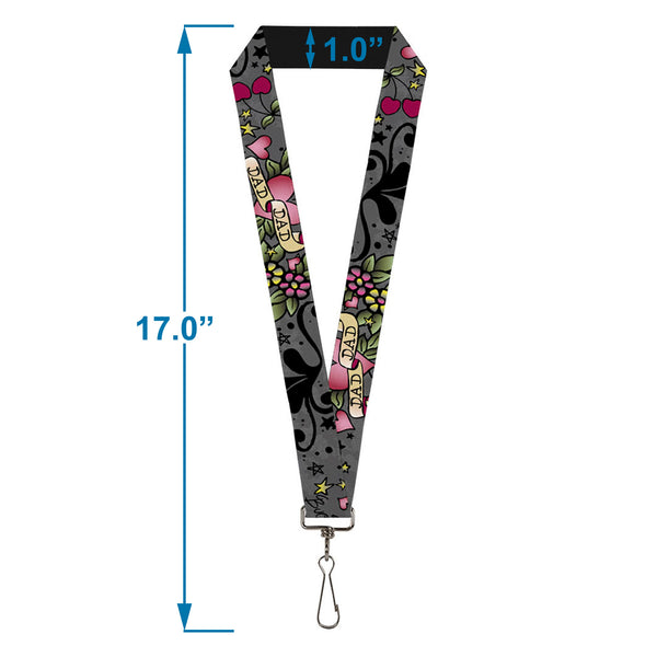 Buckle-Down Lanyard - 1.0" - Dad & Dad Gray