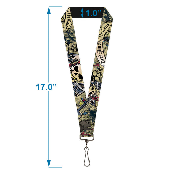 Buckle-Down Lanyard - 1.0" - Dead Men Tell No Tales Tan