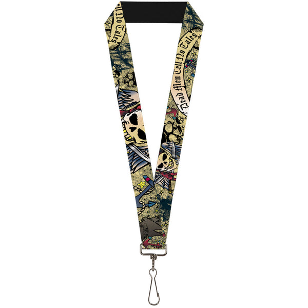 Buckle-Down Lanyard - 1.0" - Dead Men Tell No Tales Tan