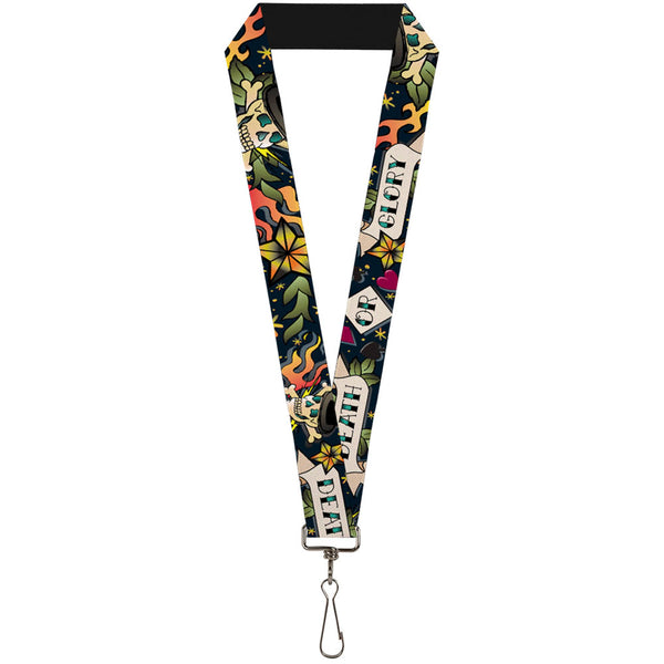 Buckle-Down Lanyard - 1.0" - Death or Glory Black