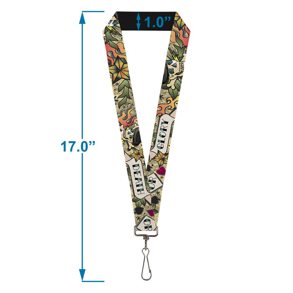Buckle-Down Lanyard - 1.0" - Death Or Glory Tan