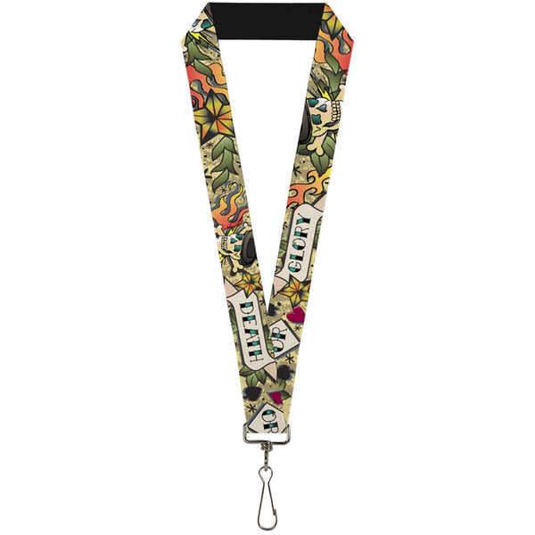 Buckle-Down Lanyard - 1.0" - Death or Glory Tan