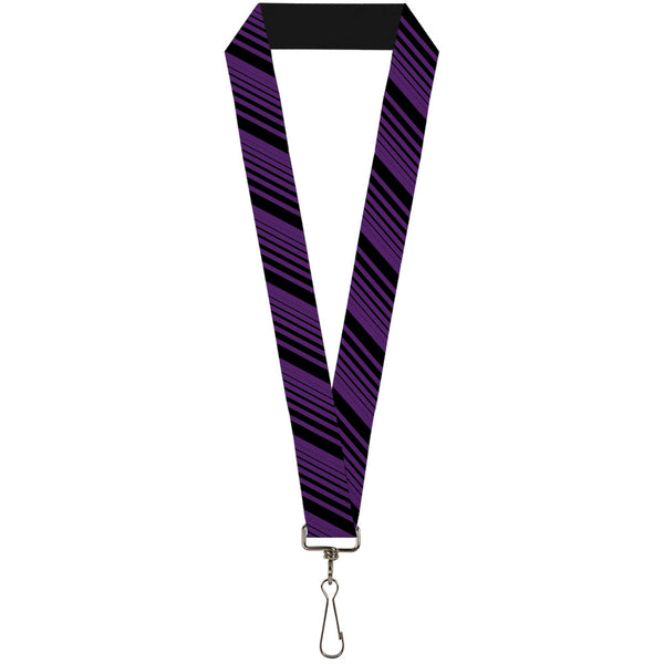 Buckle-Down Lanyard - 1.0" - Diagonal Stripes Purples