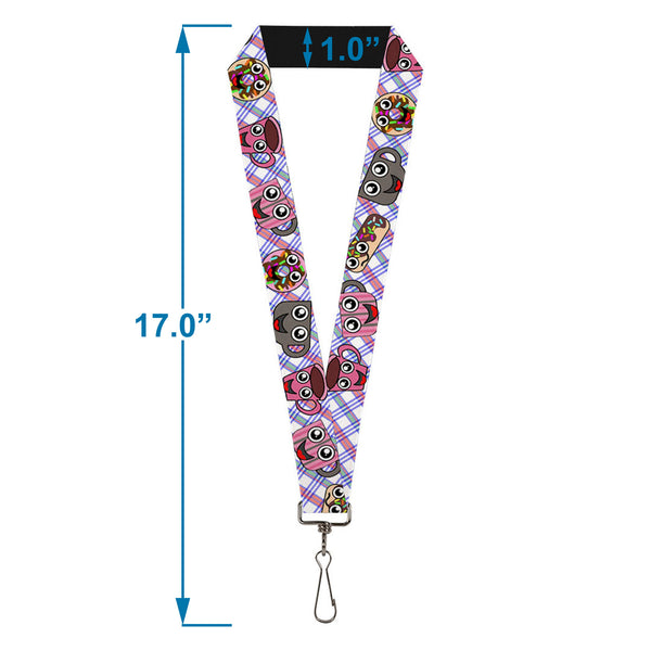 Buckle-Down Lanyard - 1.0" - Donuts & Coffee Cartoon2