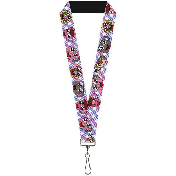 Buckle-Down Lanyard - 1.0" - Donuts & Coffee Cartoon2