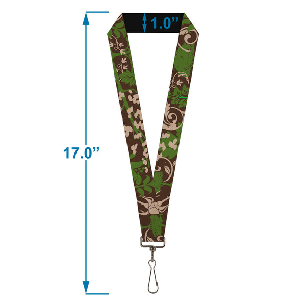 Buckle-Down Lanyard - 1.0" - Earthy Brown Green