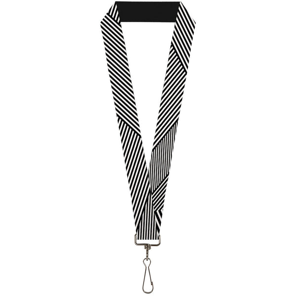 Buckle-Down Lanyard - 1.0" - Eighties 7 Black White