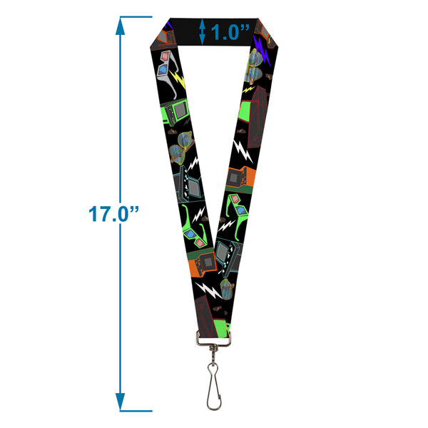 Buckle-Down Lanyard - 1.0" - Eighties Arcade Black