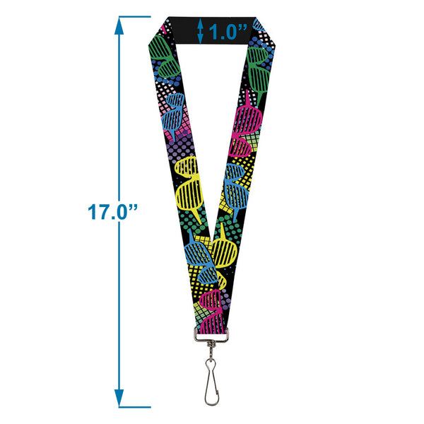 Buckle-Down Lanyard - 1.0" - Eighties Shades Black Neon
