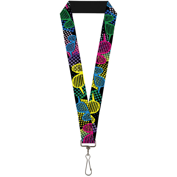 Buckle-Down Lanyard - 1.0" - Eighties Shades Black Neon