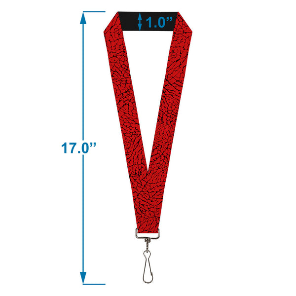 Buckle-Down Lanyard - 1.0" - Elephant Crackle Red