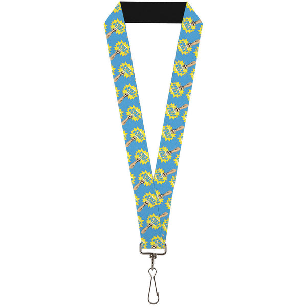 Buckle-Down Lanyard - 1.0" - Fist Pump Baby Blue Yellow