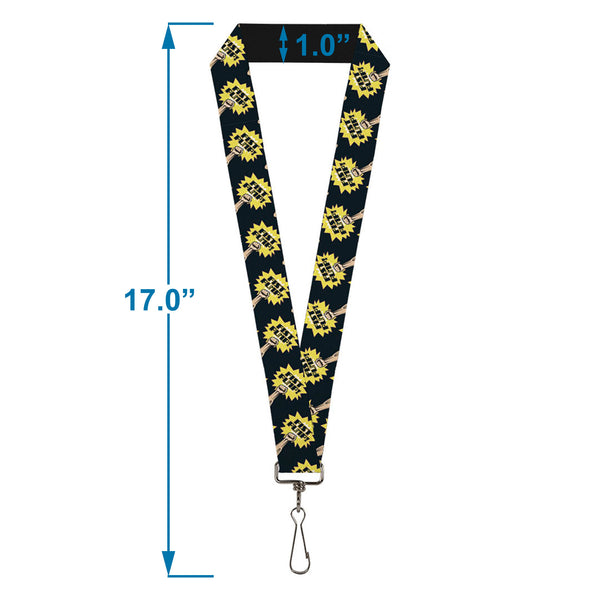 Buckle-Down Lanyard - 1.0" - Fist Pump Black Yellow