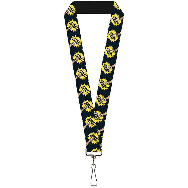 Buckle-Down Lanyard - 1.0" - Fist Pump Black Yellow
