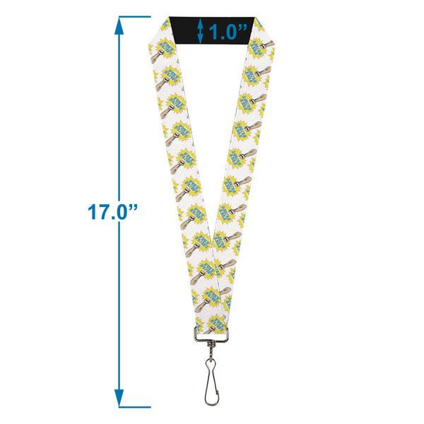 Buckle-Down Lanyard - 1.0" - Fist Pump White Yellow