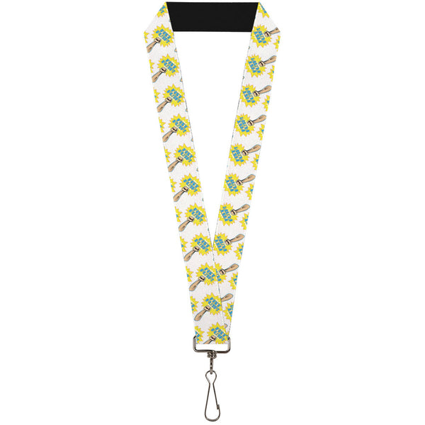 Buckle-Down Lanyard - 1.0" - Fist Pump White Yellow