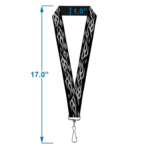 Buckle-Down Lanyard - 1.0" - Flame Silver