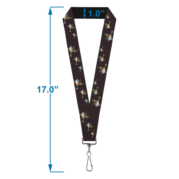 Buckle-Down Lanyard - 1.0" - Flying Mallards Burgundy