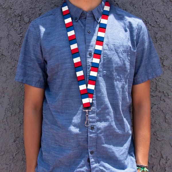 Buckle-Down Lanyard - 1.0" - France Flags