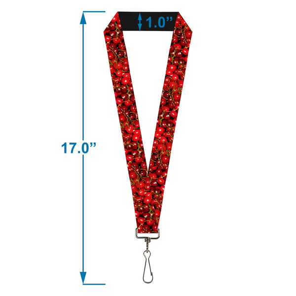 Buckle-Down Lanyard - 1.0" - Fresh Cherries Stacked