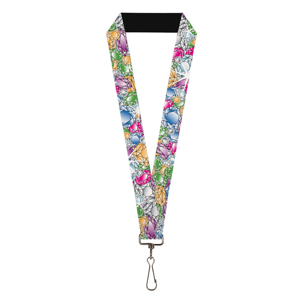 Buckle-Down Lanyard - 1.0" - Gems Stacked Multi Color
