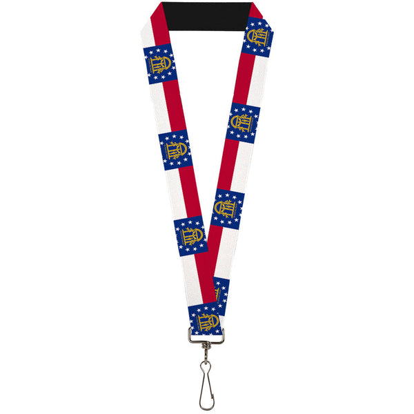 Buckle-Down Lanyard - 1.0" - Georgia Flag
