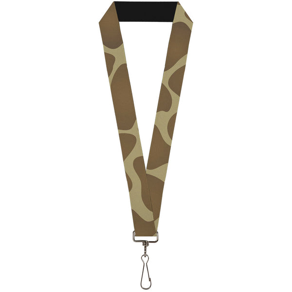 Buckle-Down Lanyard - 1.0" - Giraffe Spots Tan Brown
