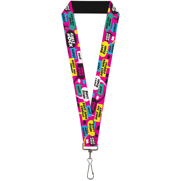 Buckle-Down Lanyard - 1.0" - Girls Rule Bubbles