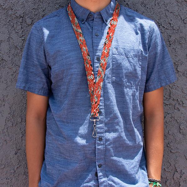 Buckle-Down Lanyard - 1.0" - Grunge Bricks Orange