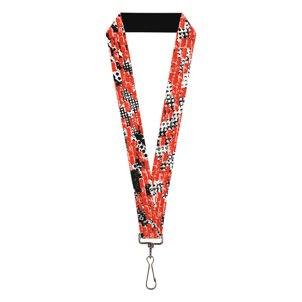 Buckle-Down Lanyard - 1.0" - Grunge Bricks Orange